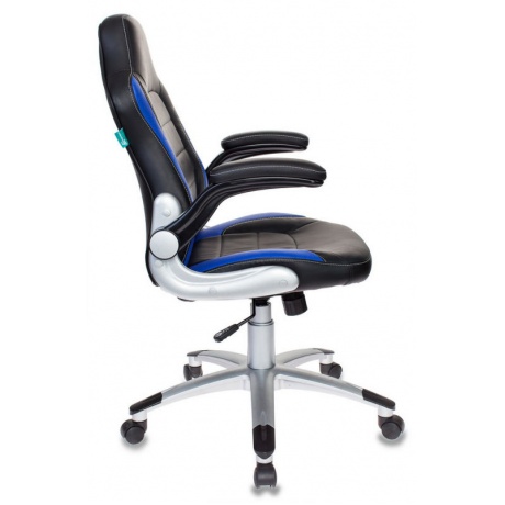 Кресло игровое Бюрократ VIKING-1/BL+BLUE черный/синий - фото 3