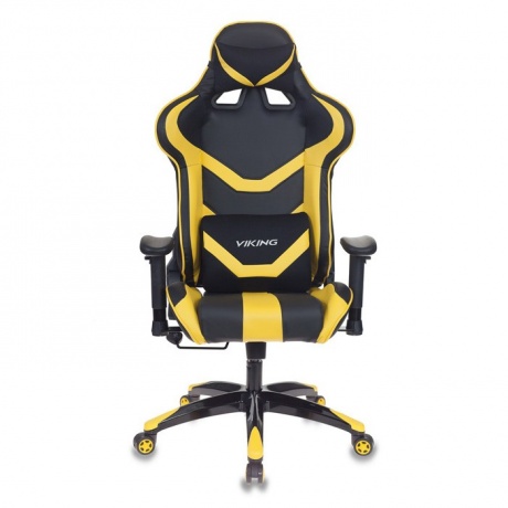 Кресло игровое Бюрократ CH-772N/BL+YELLOW черный/желтый - фото 1