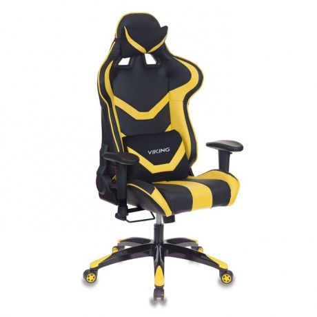 Кресло игровое Бюрократ CH-772N/BL+YELLOW черный/желтый - фото 2