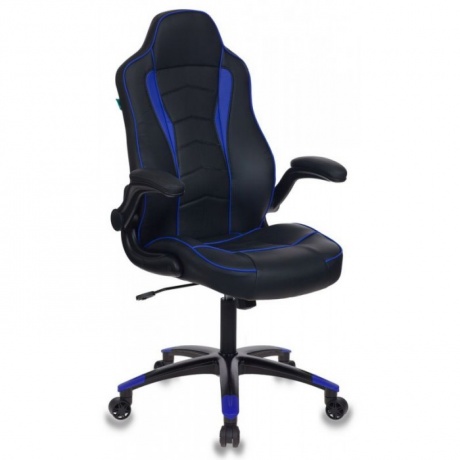 Кресло игровое Бюрократ VIKING-2/BL+BLUE черный/синий - фото 2