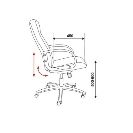 Кресло руководителя Бюрократ T-898/3С1GR серый - фото 5