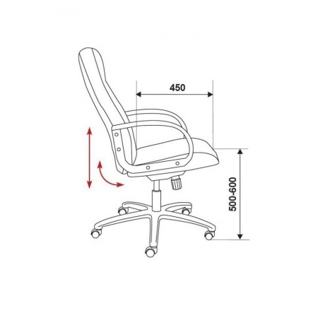 Кресло руководителя Бюрократ T-898/3С11BL черный - фото 2