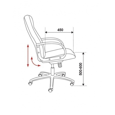 Кресло руководителя Бюрократ T-898/#B черный искусственная кожа - фото 8