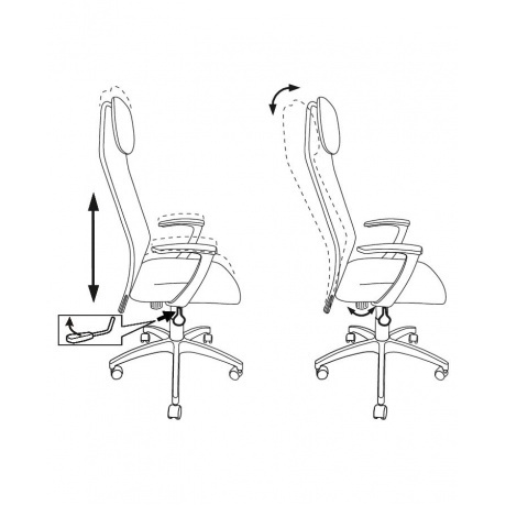 Кресло руководителя Бюрократ KB-8/BLACK черный сетка - фото 4