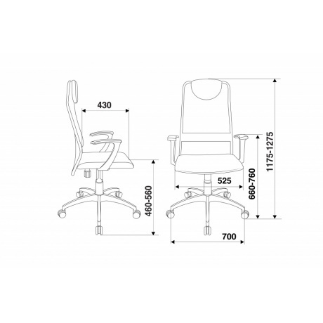 Кресло руководителя Бюрократ KB-8/BLACK черный сетка - фото 5