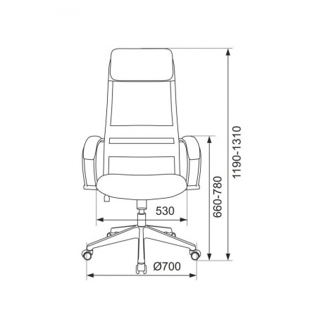Кресло руководителя Бюрократ CH-608/BLACK сетка черный - фото 6