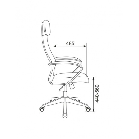 Кресло руководителя Бюрократ CH-608/BLACK сетка черный - фото 7