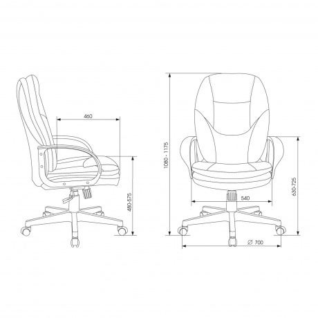 Кресло руководителя Бюрократ CH-868LT/#B черный искусственная кожа - фото 5