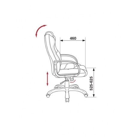 Кресло руководителя Бюрократ CH-839/BLACK черный искусственная кожа - фото 5
