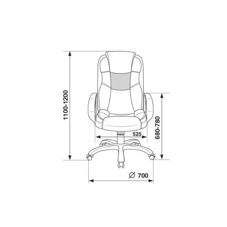Кресло руководителя Бюрократ CH-839/BLACK черный искусственная кожа - фото 6
