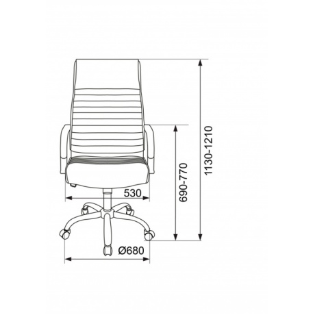 Кресло руководителя Бюрократ T-8010SL/BLACK черный искусственная кожа - фото 7