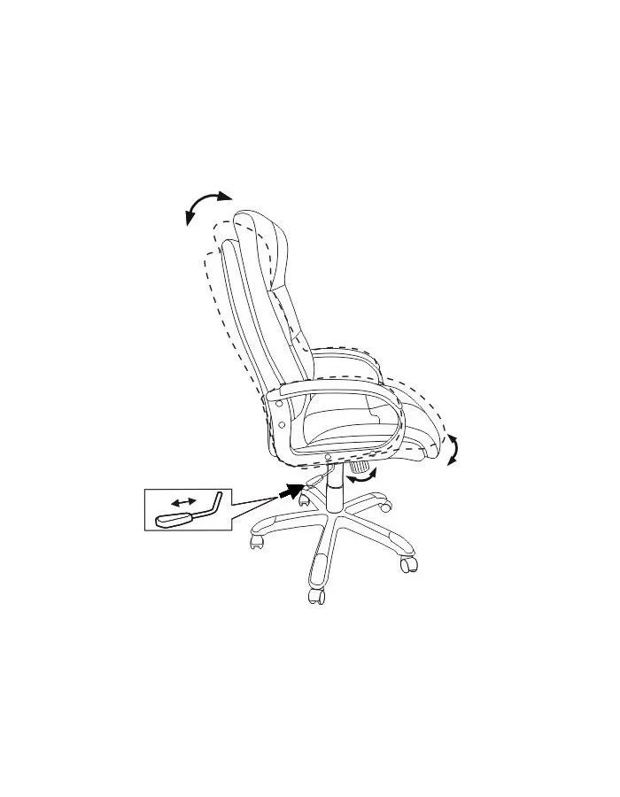 Кресло руководителя Бюрократ CH-824B/LBLACK черный искусственная кожа - фото 7