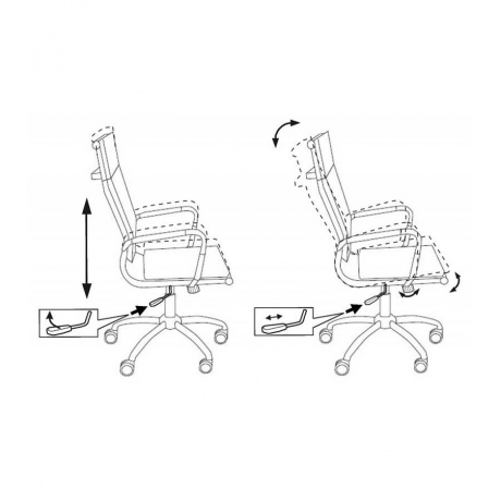 Кресло руководителя Бюрократ CH-993/red красный искусственная кожа - фото 2