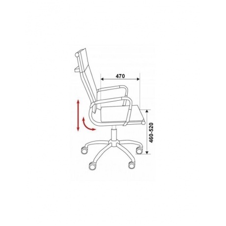 Кресло руководителя Бюрократ CH-993/M01 черный сетка - фото 6