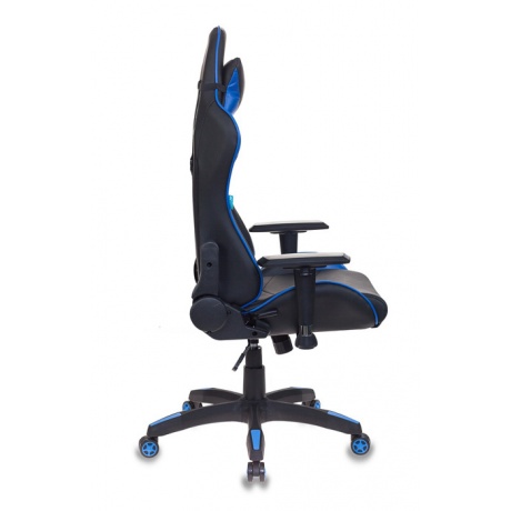 Кресло игровое Бюрократ CH-778/BL+BLUE черный/синий искусственная кожа - фото 3