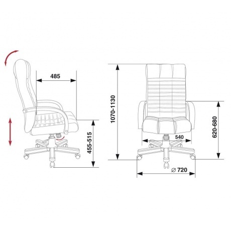 Кресло руководителя Бюрократ KB-10/WALNUT черный искусственная кожа - фото 3