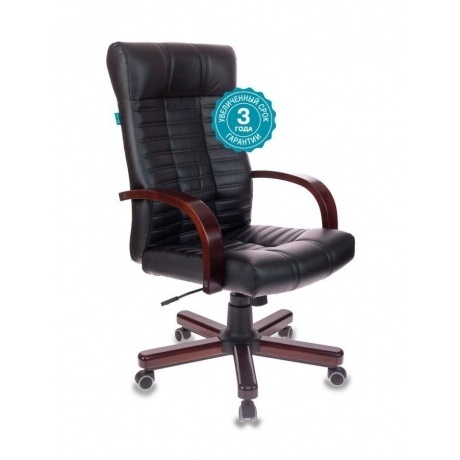 Кресло руководителя Бюрократ KB-10/WALNUT черный искусственная кожа - фото 5