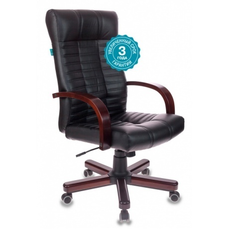 Кресло руководителя Бюрократ KB-10/WALNUT черный искусственная кожа - фото 6