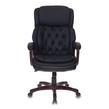 Кресло руководителя Бюрократ T-9918/BLACK черный рециклированная кожа/кожзам - фото 2
