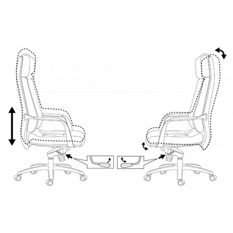 Кресло руководителя Бюрократ Dao/BROWN коричневый кожа - фото 5