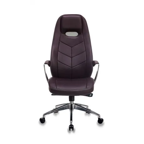 Кресло руководителя Бюрократ Zen/BROWN коричневый кожа