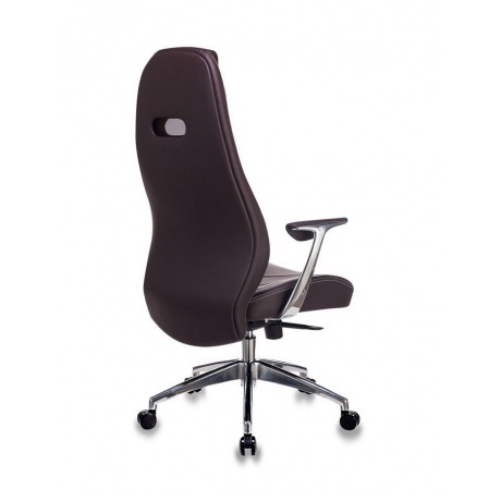 Кресло руководителя Бюрократ Zen/BROWN коричневый кожа - фото 2