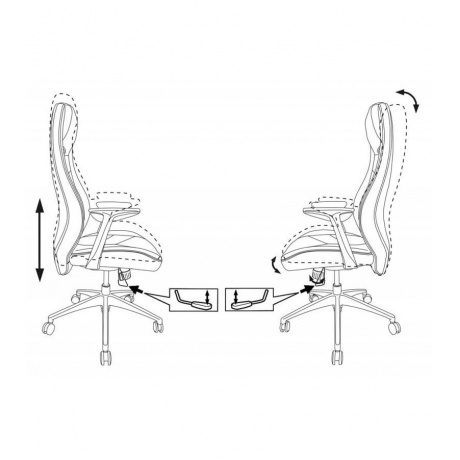 Кресло руководителя Бюрократ Zen/BROWN коричневый кожа - фото 6