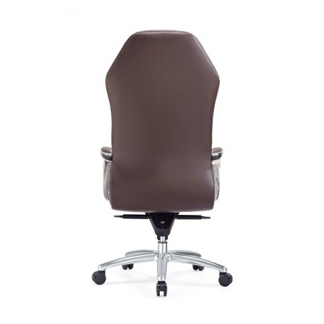 Кресло руководителя Бюрократ Aura/BROWN коричневый кожа - фото 4
