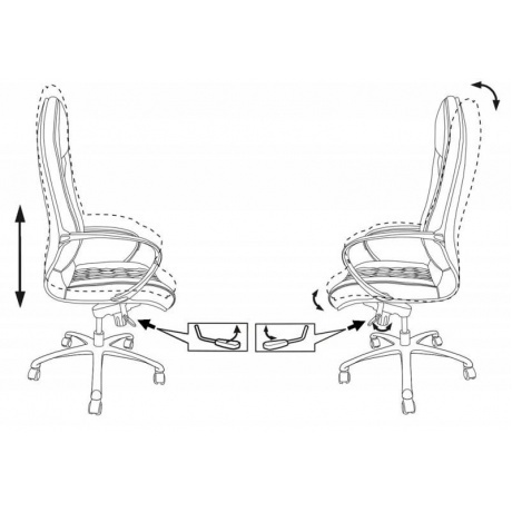 Кресло руководителя Бюрократ Aura/BROWN коричневый кожа - фото 6