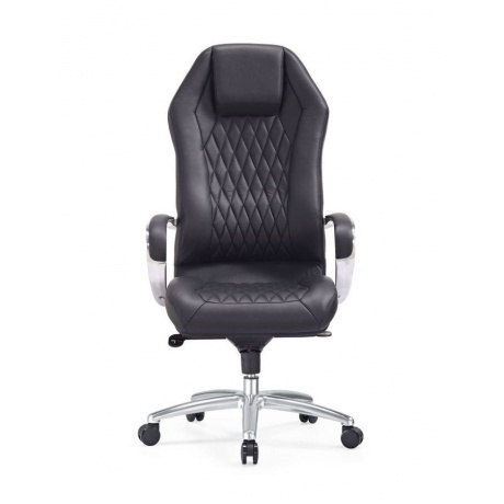 Кресло руководителя Бюрократ Aura/BLACK черный кожа - фото 2