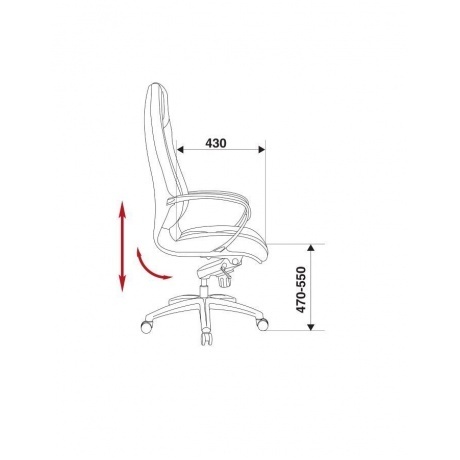 Кресло руководителя Бюрократ Aura/BLACK черный кожа - фото 5