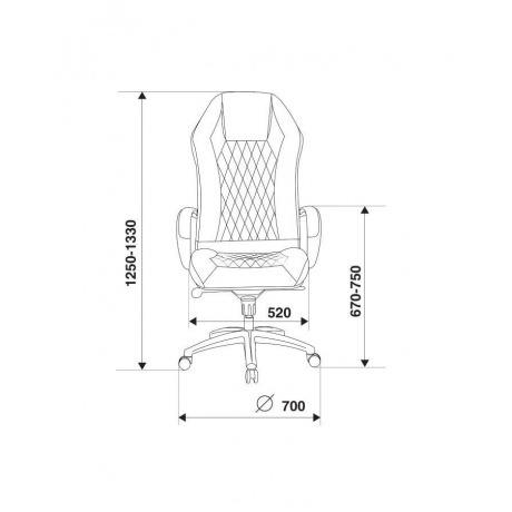 Кресло руководителя Бюрократ Aura/BLACK черный кожа - фото 7