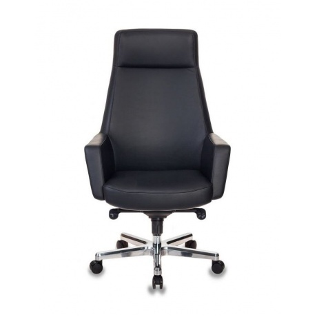 Кресло руководителя Бюрократ Antonio/BLACK черный кожа - фото 2