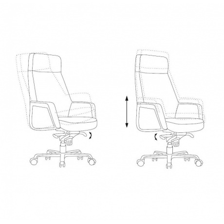 Кресло руководителя Бюрократ Antonio/BLACK черный кожа - фото 5