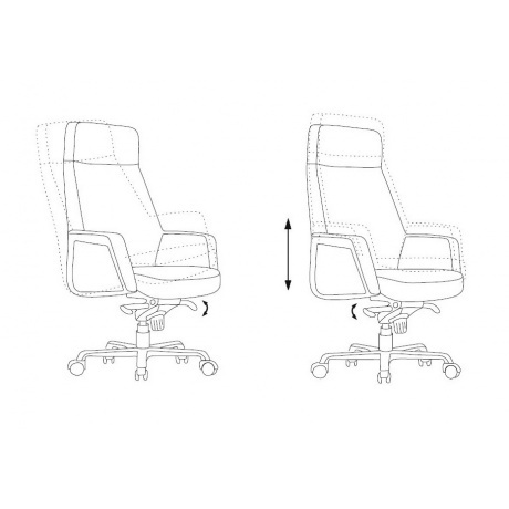 Кресло руководителя Бюрократ Antonio/BLACK черный кожа - фото 6