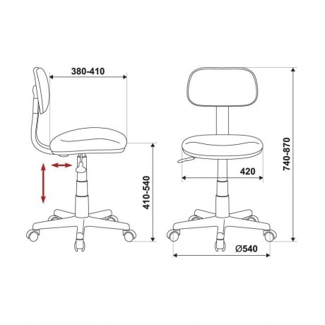 Кресло детское Бюрократ CH-W201NX/15-175 бирюзовый - фото 4