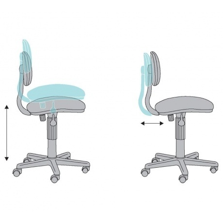 Кресло детское Бюрократ CH-W201NX/15-175 бирюзовый - фото 5