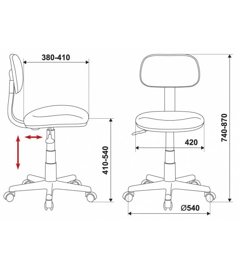 Кресло детское Бюрократ CH-W201NX/26-24 голубой - фото 6