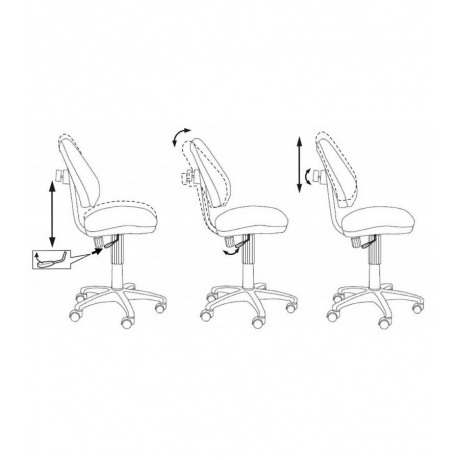 Кресло детское Бюрократ KD-4/TW-55 голубой - фото 5