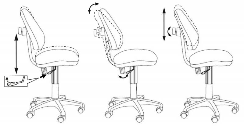 Кресло детское Бюрократ KD-4/TW-55 голубой - фото 6