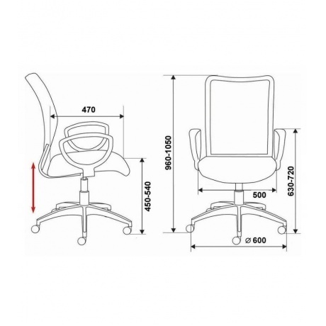 Кресло Бюрократ CH-599AXSN/TW-11 черный - фото 5