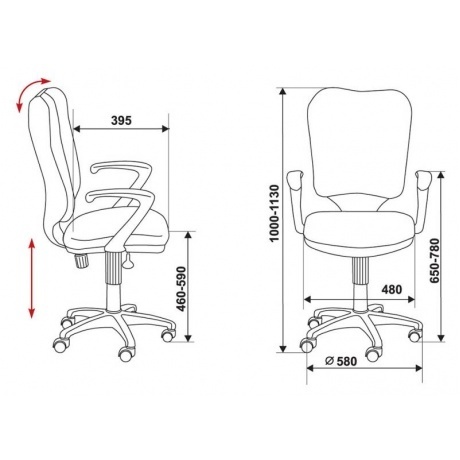 Кресло Бюрократ CH-540AXSN/26-28 черный - фото 6