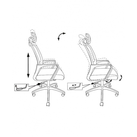 Кресло Бюрократ MC-201-H/TW-11 черный - фото 6