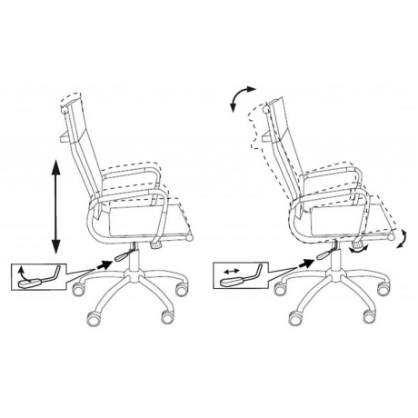 Кресло руководителя Бюрократ CH-993/blue синий искусственная кожа - фото 2