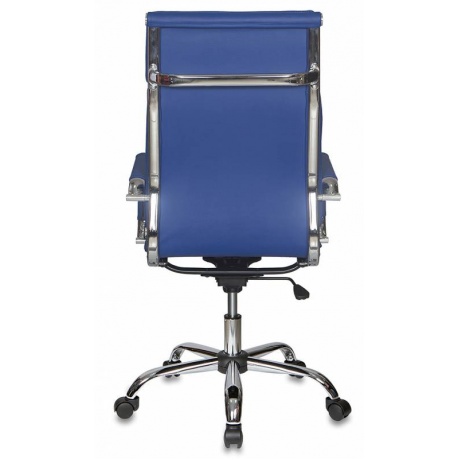 Кресло руководителя Бюрократ CH-993/blue синий искусственная кожа - фото 4