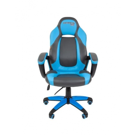 Компьютерное кресло Chairman game 20 серый/голубой - фото 2