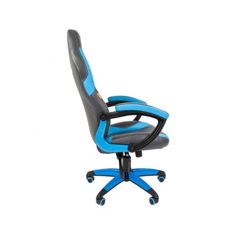 Компьютерное кресло Chairman game 20 серый/голубой - фото 5