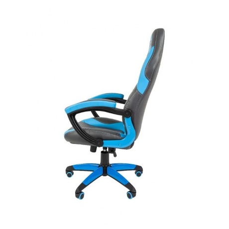 Компьютерное кресло Chairman game 20 серый/голубой - фото 6