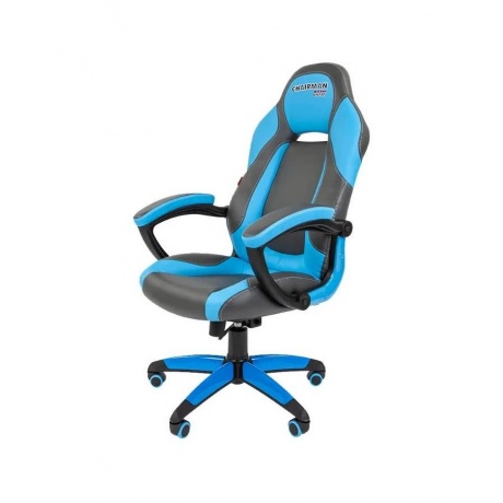 Компьютерное кресло Chairman game 20 серый/голубой - фото 9