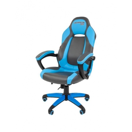 Компьютерное кресло Chairman game 20 серый/голубой - фото 10